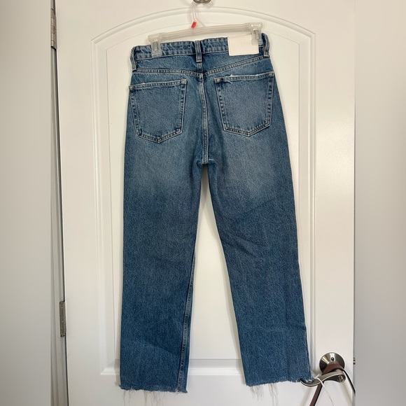 Zara 90s High Rise Straight Leg Denim 100% cotton size 4 - Picture 3 of 12